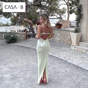 Casa B Women's Elegant Cream Dress
